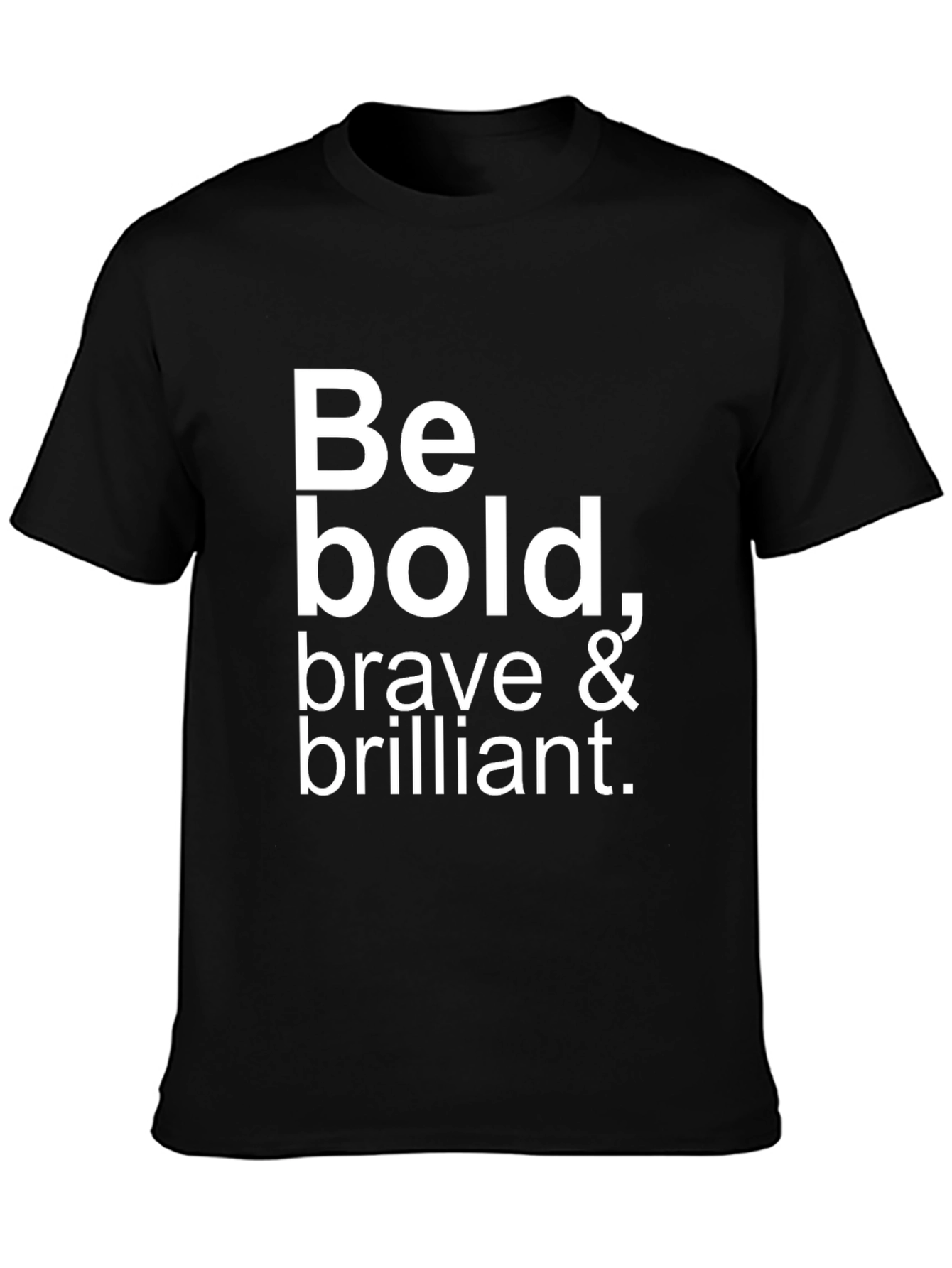 Be Bold Graphic Tee - Black Cotton Blend