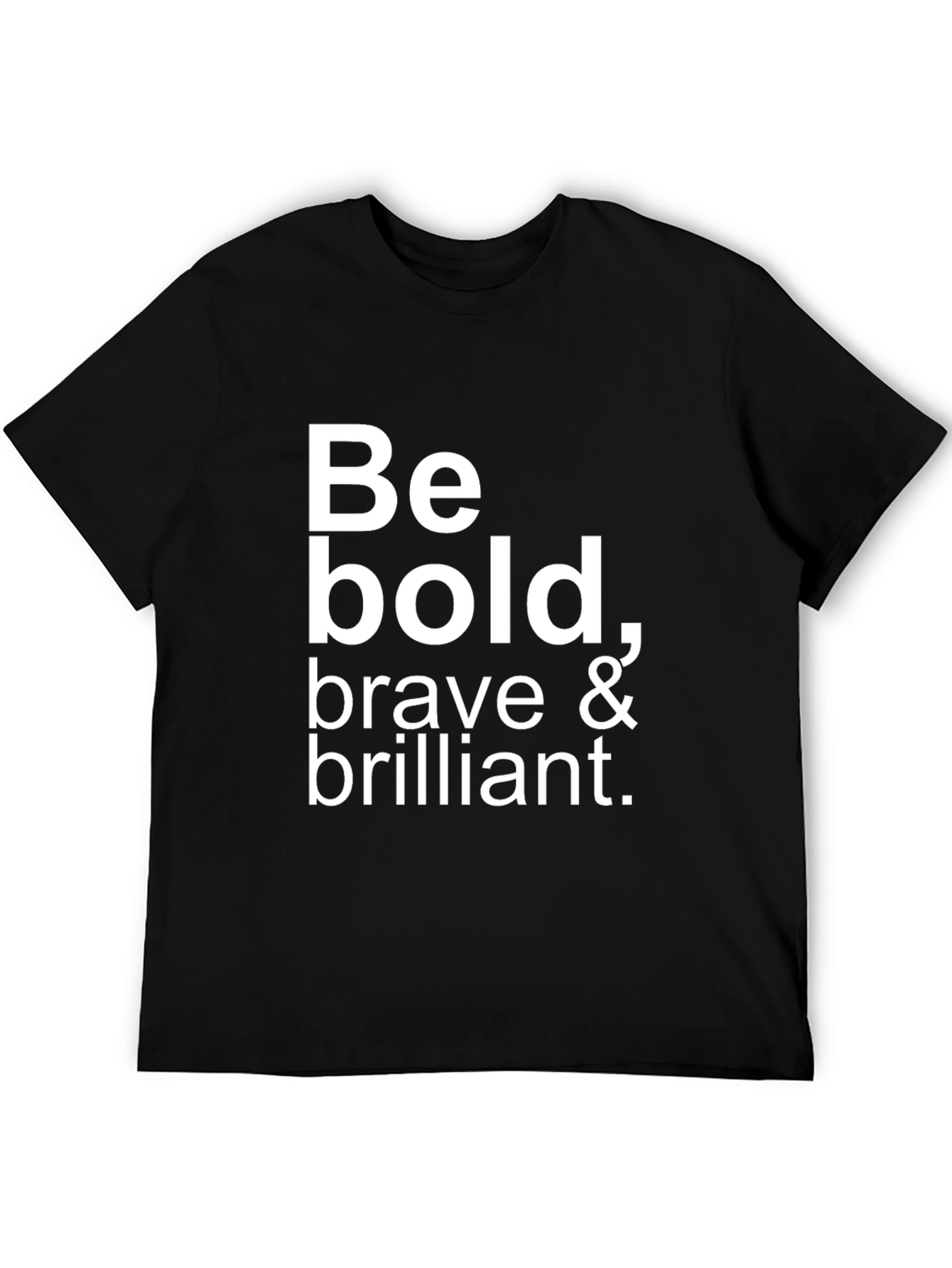 Be Bold Graphic Tee - Black Cotton Blend