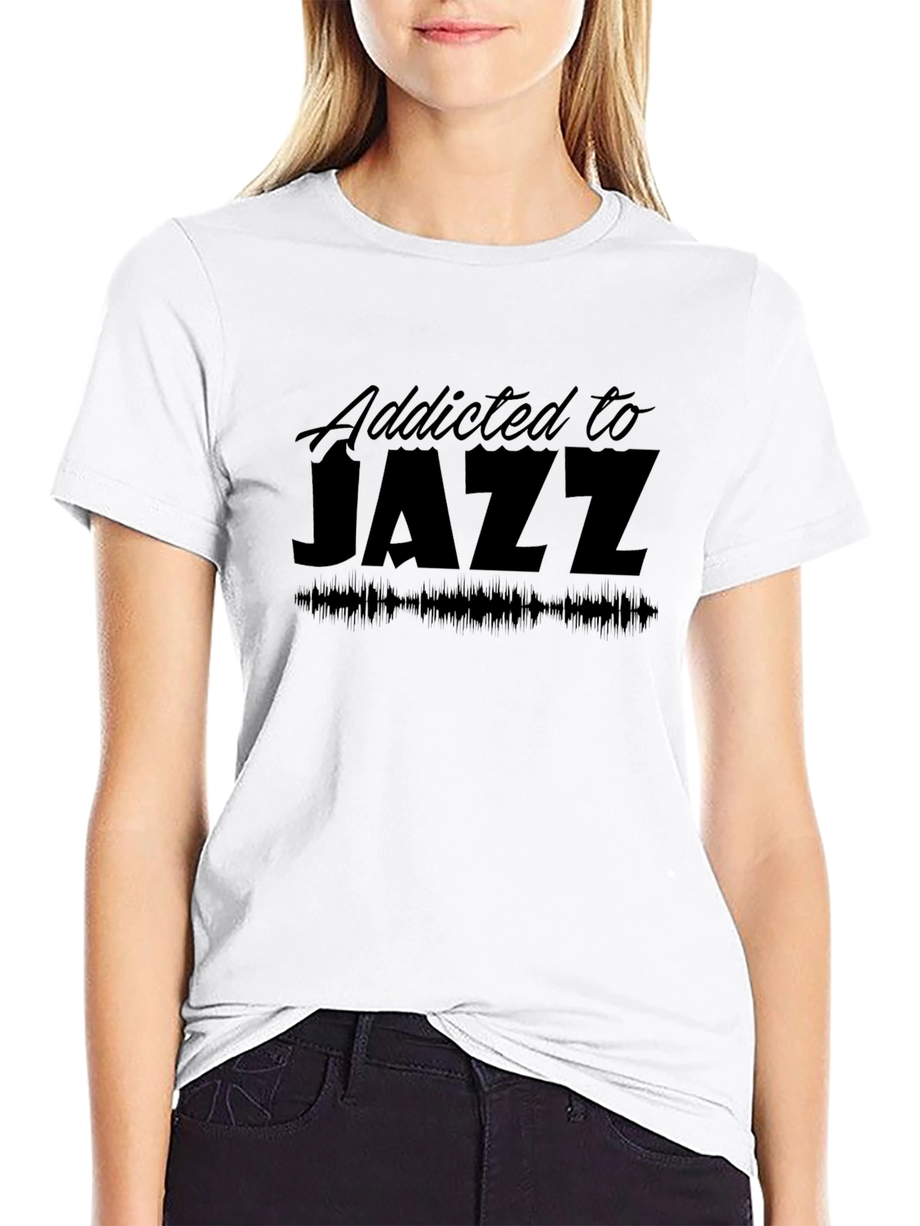 Addicted to Jazz Black Graphic Tee