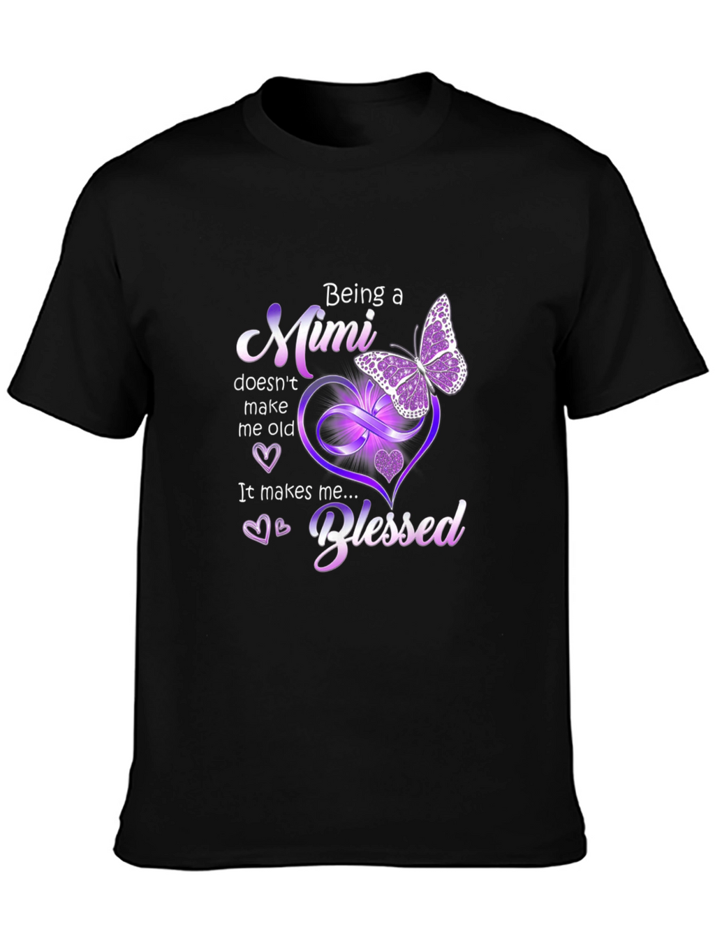 Blessed Mimi T-Shirt: Butterfly & Hearts Design