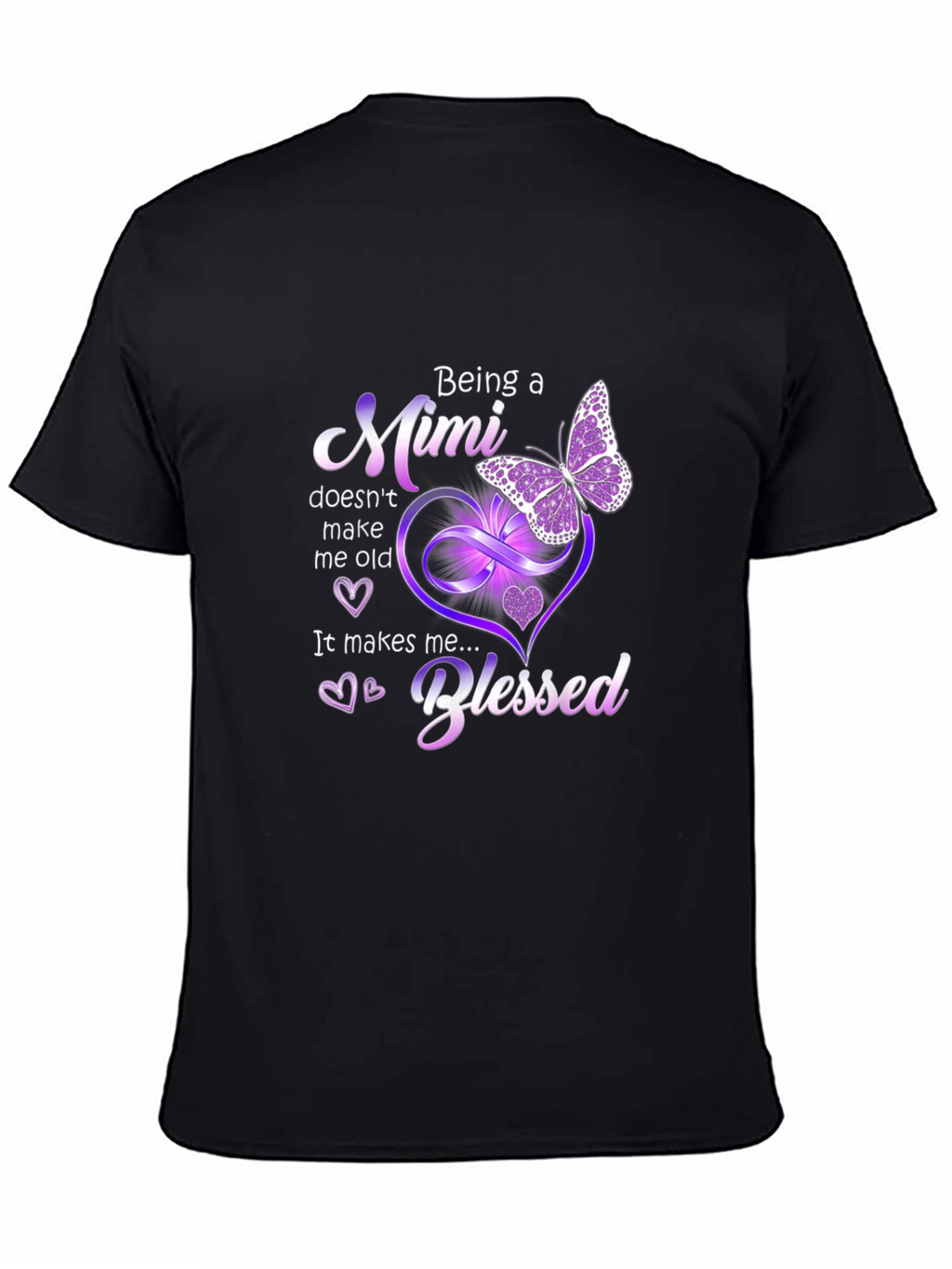 Blessed Mimi T-Shirt: Butterfly & Hearts Design