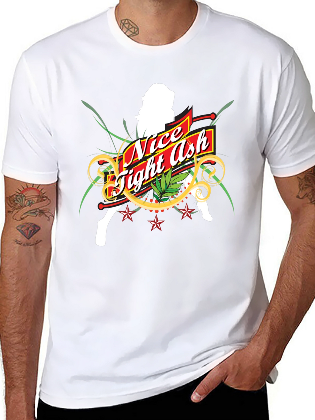 Nice Tight Ash Graphic T-Shirt - Bold Black Tee
