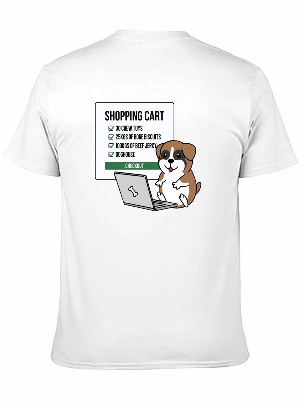 Funny Dog Shopping Cart T-Shirt