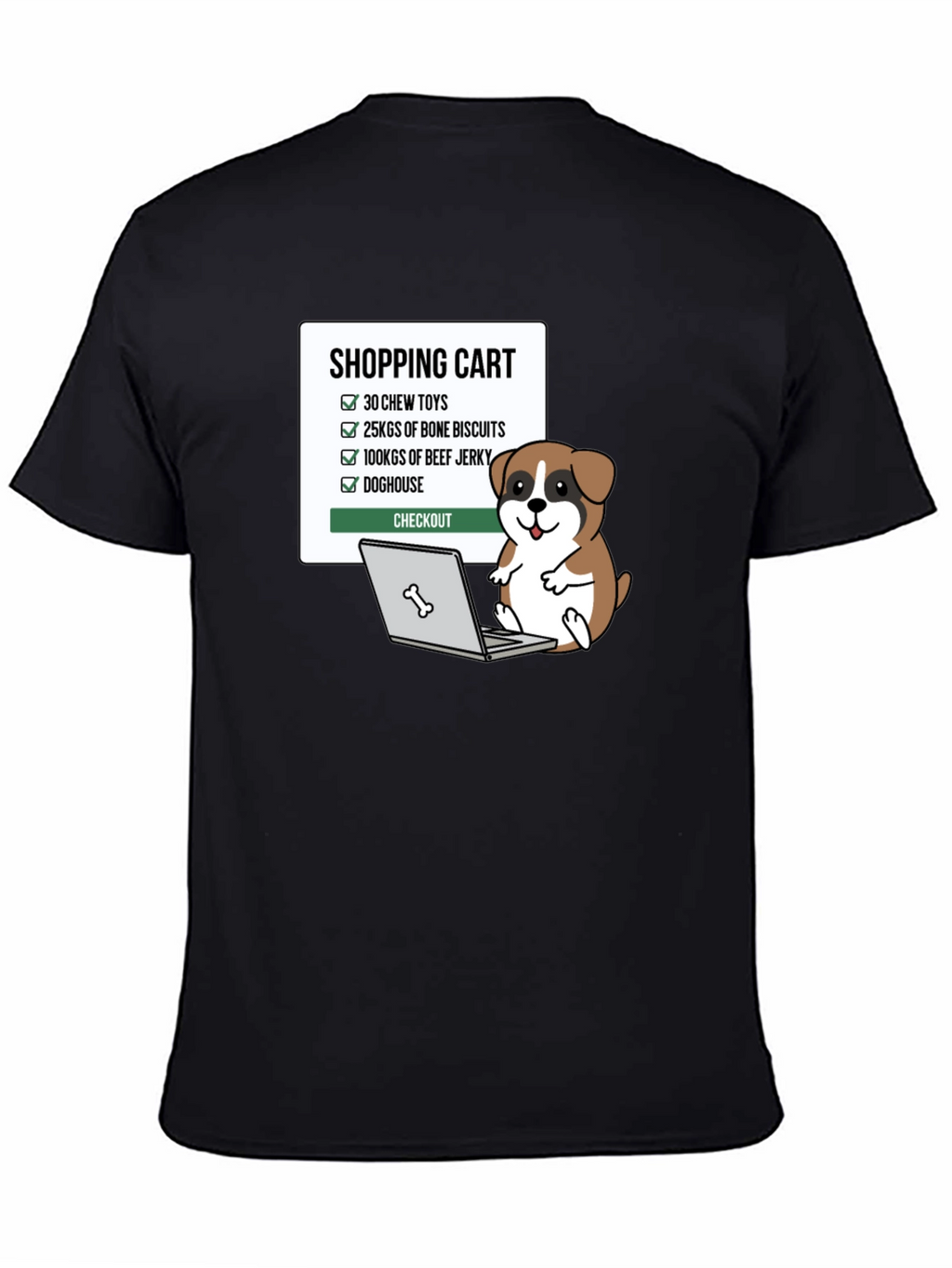 Funny Dog Shopping Cart T-Shirt