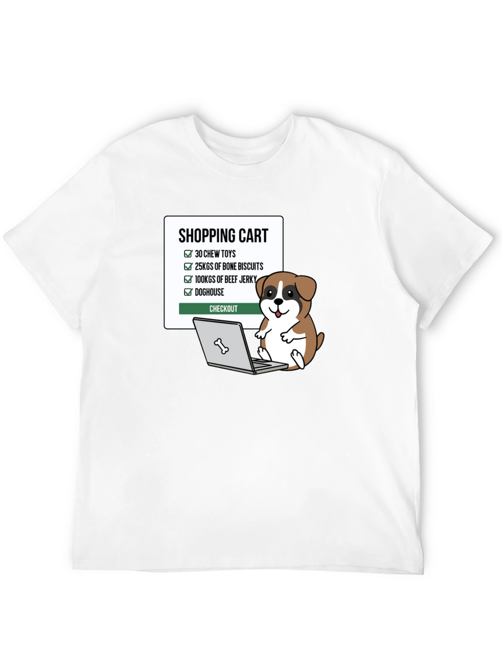 Funny Dog Shopping Cart T-Shirt