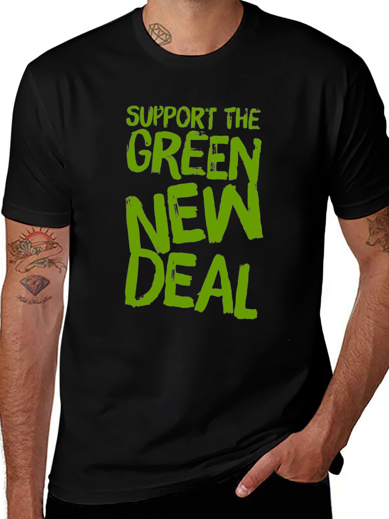 Green New Deal Graphic Tee - Eco-Friendly Statement Shirt