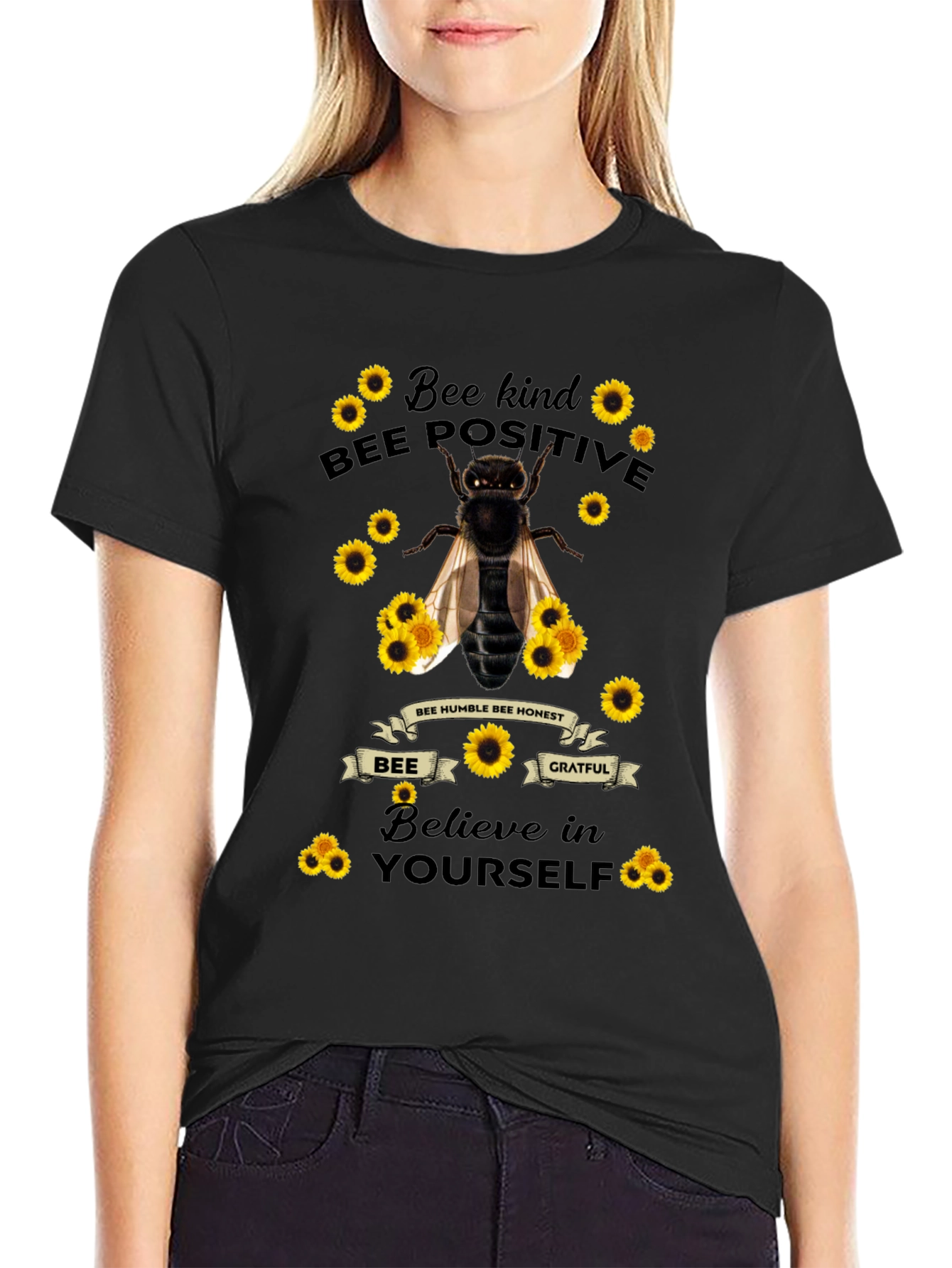 Bee Kind Positive T-Shirt - Motivational Tee