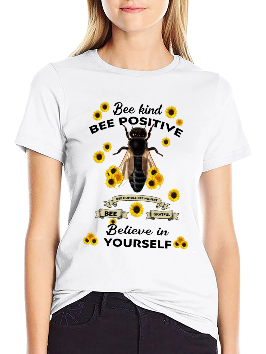 Bee Kind Positive T-Shirt - Motivational Tee