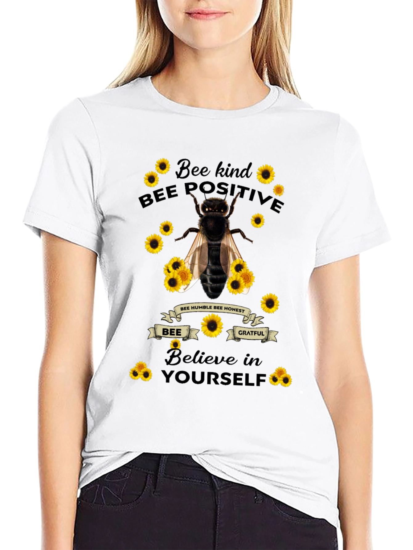Bee Kind Positive T-Shirt - Motivational Tee