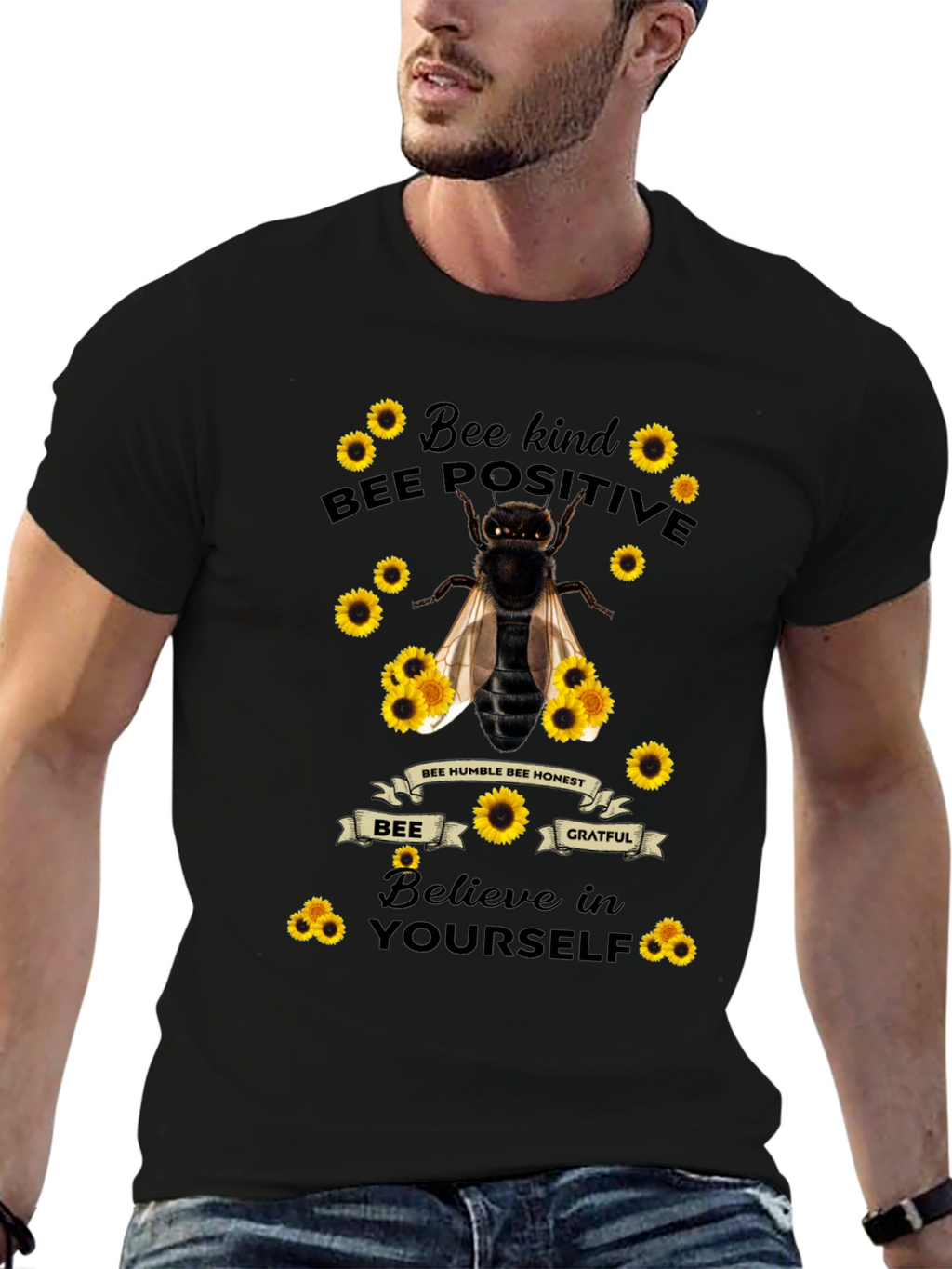 Bee Kind Positive T-Shirt - Motivational Tee