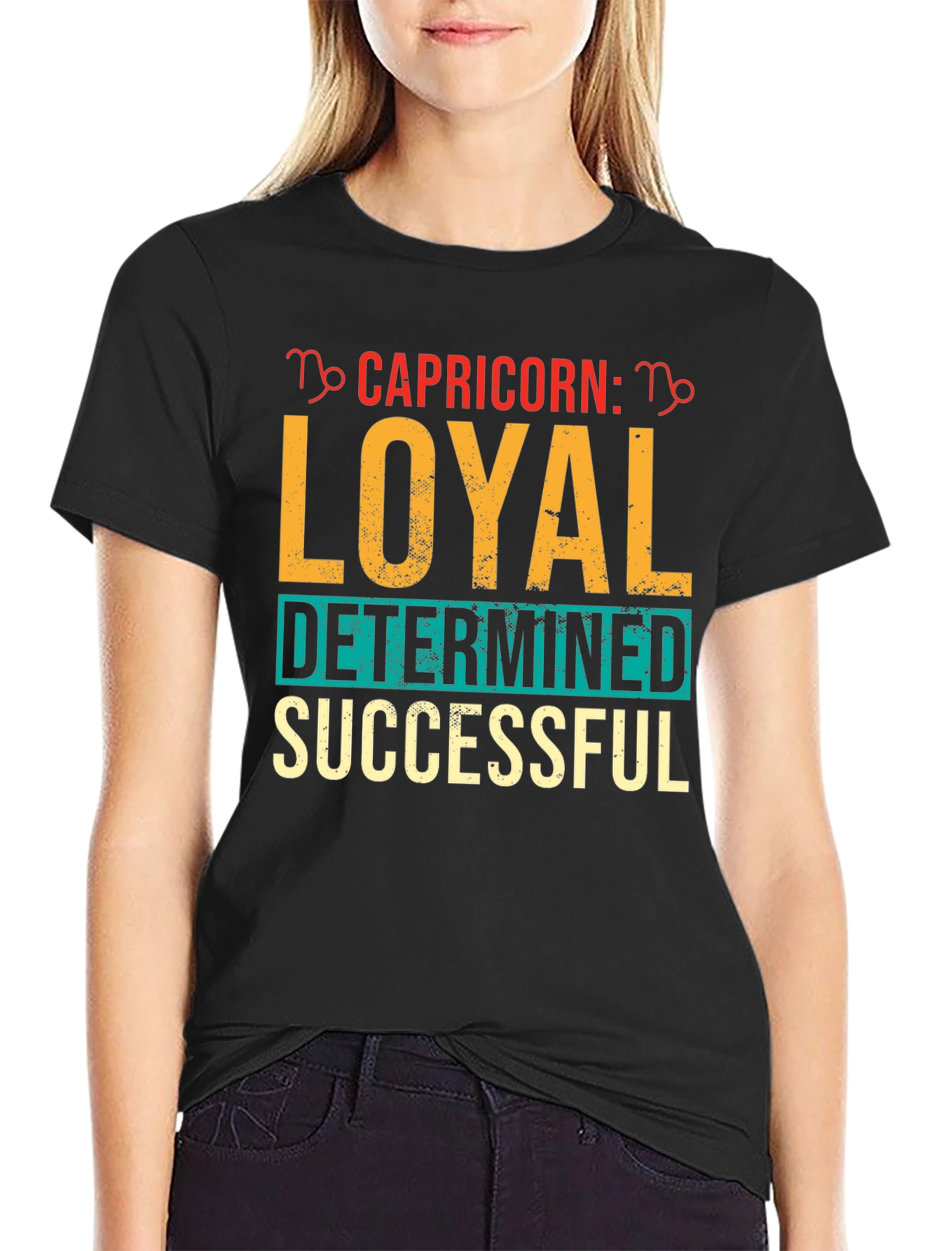Capricorn Zodiac Sign T-Shirt - Loyal Determined Successful