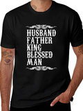 Husband Father King Blessed Man T-Shirt