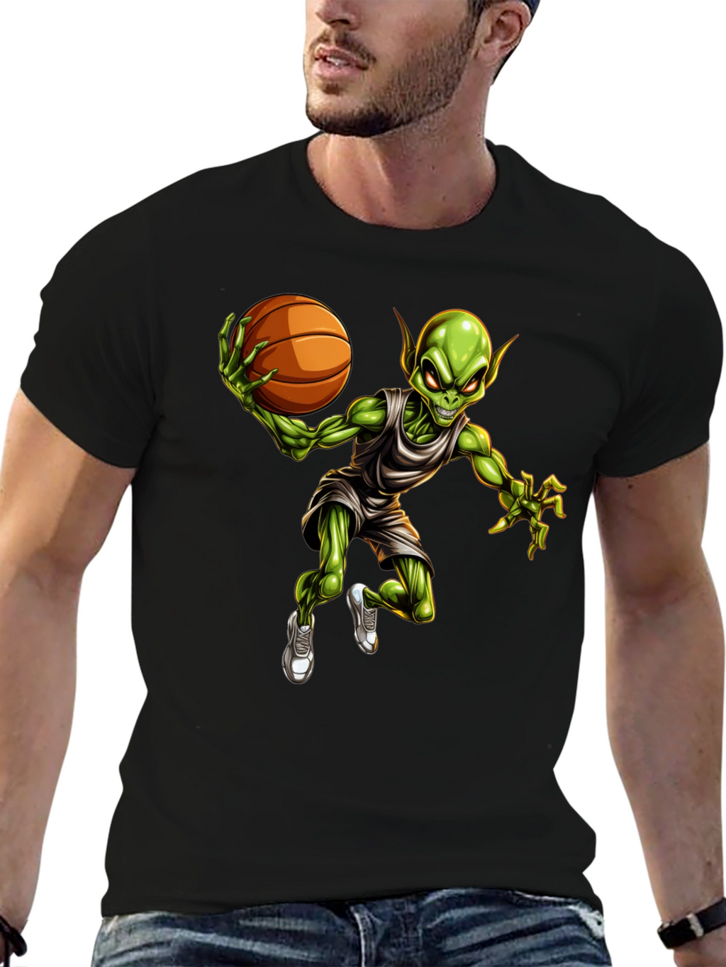 Alien Basketball Player Graphic Tee