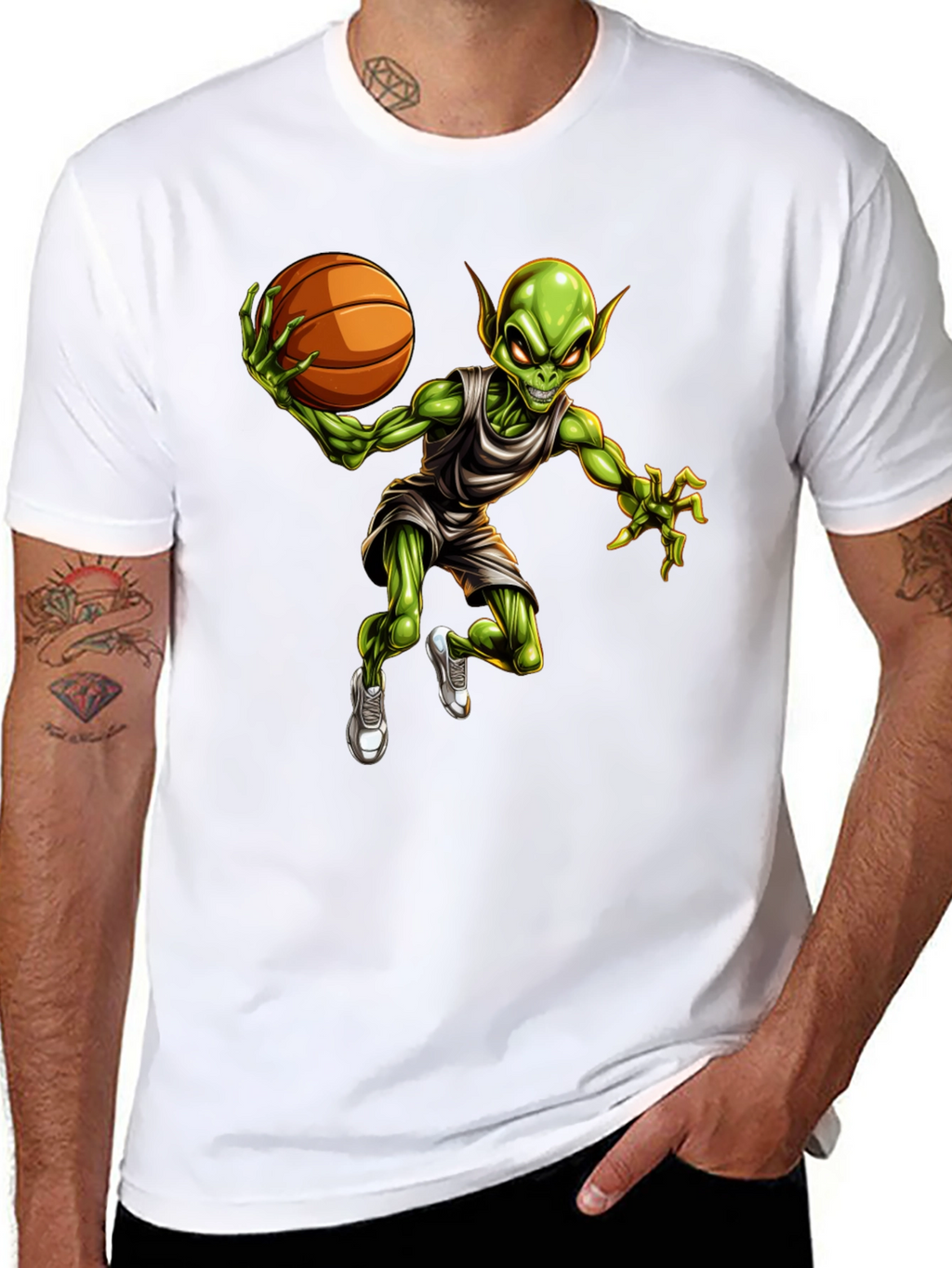 Alien Basketball Player Graphic Tee
