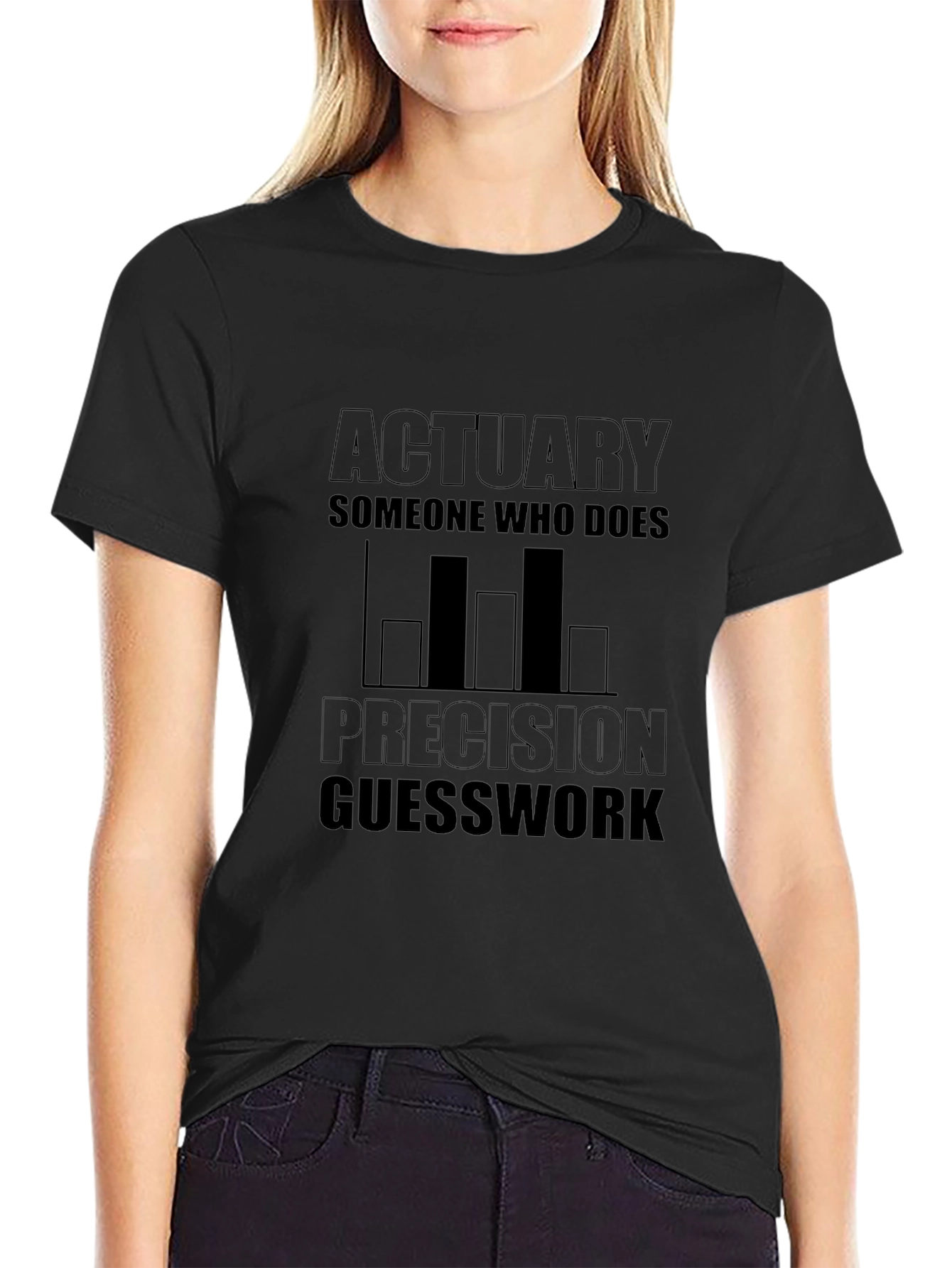 Actuary Precision Guesswork Black T-Shirt
