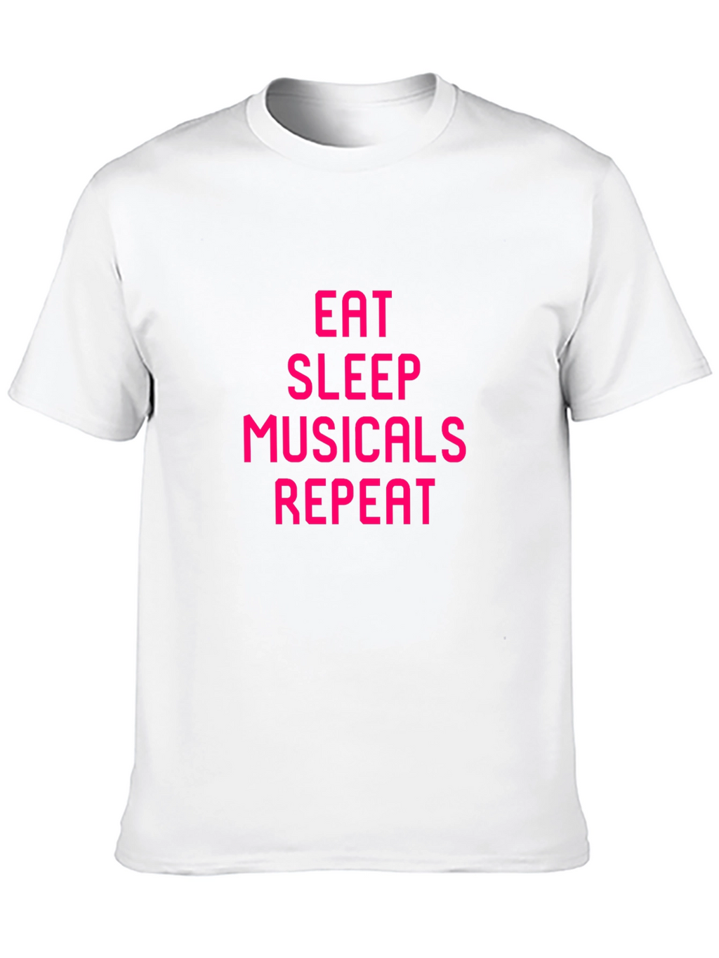 Eat Sleep Musicals Repeat Black Tee