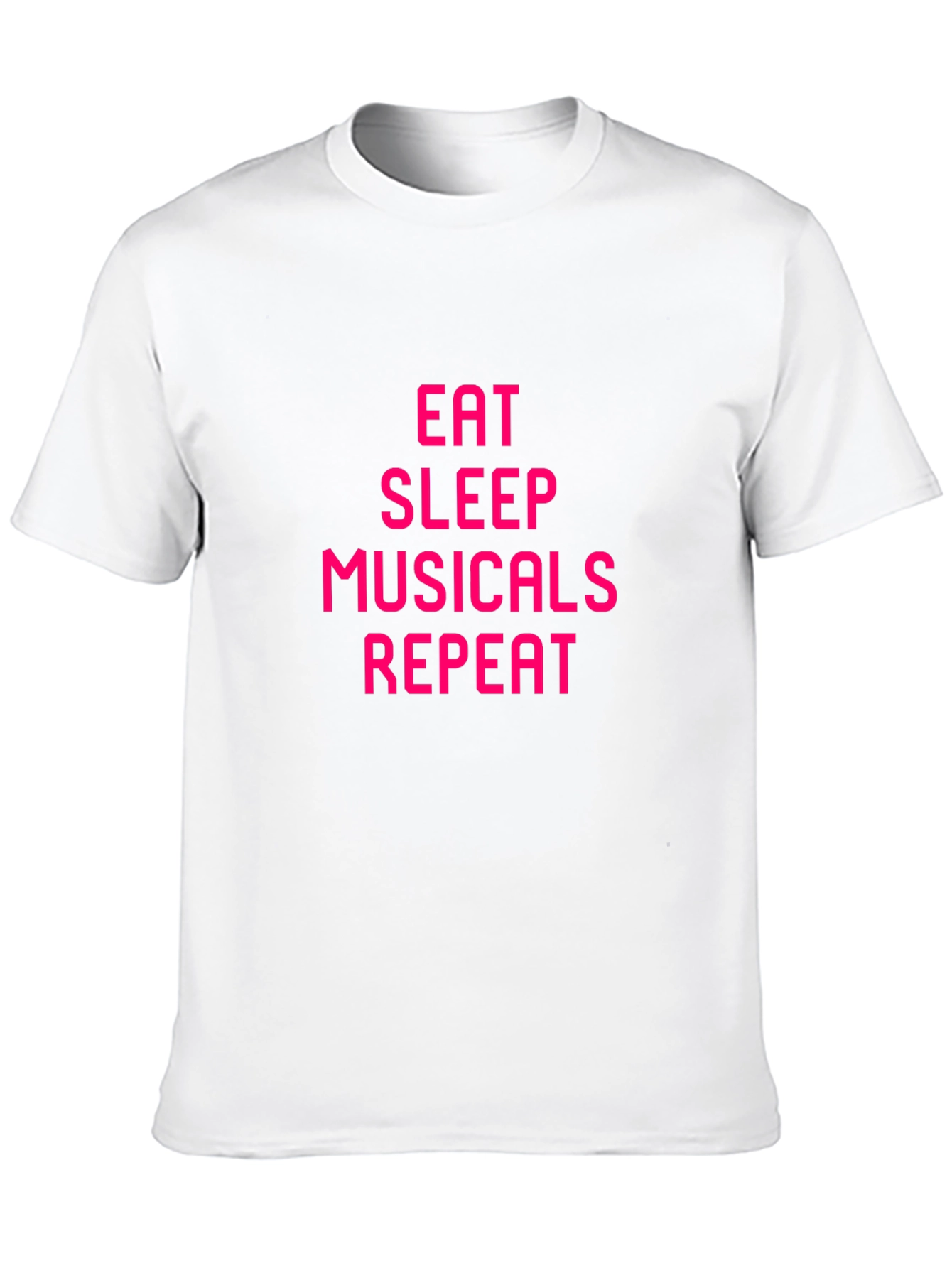 Eat Sleep Musicals Repeat Black Tee