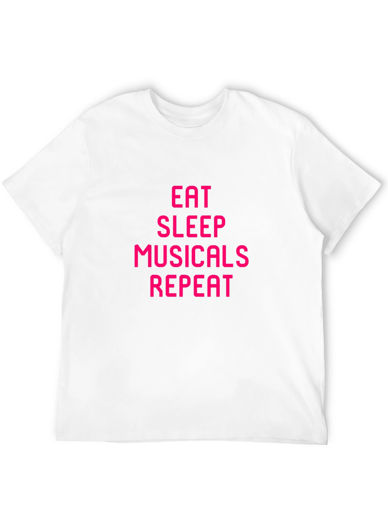 Eat Sleep Musicals Repeat Black Tee