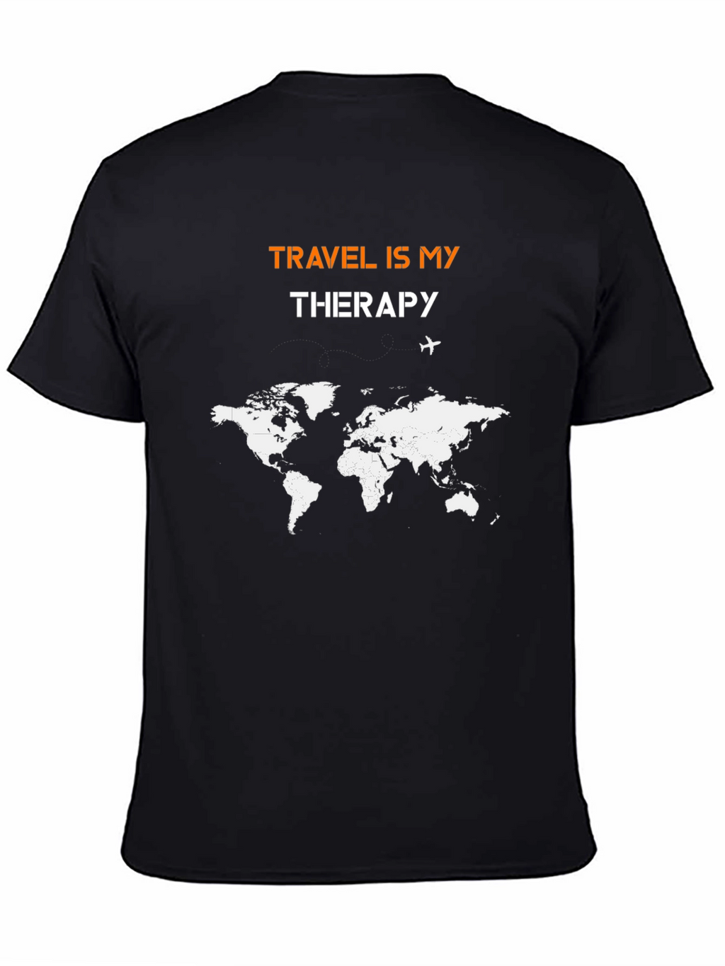 Travel Is My Therapy World Map Graphic Tee