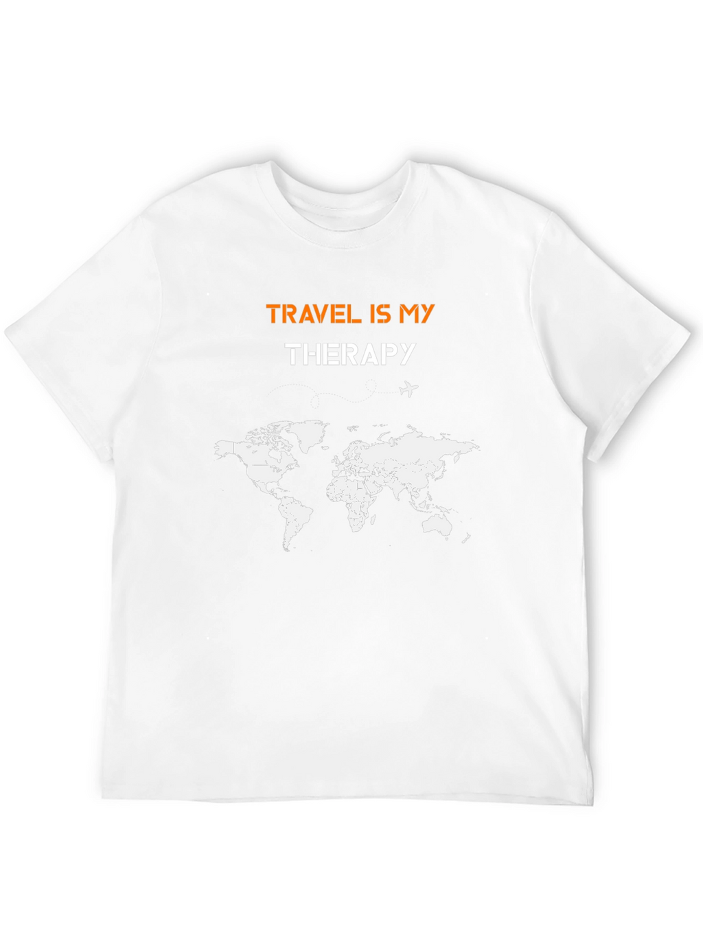 Travel Is My Therapy World Map Graphic Tee