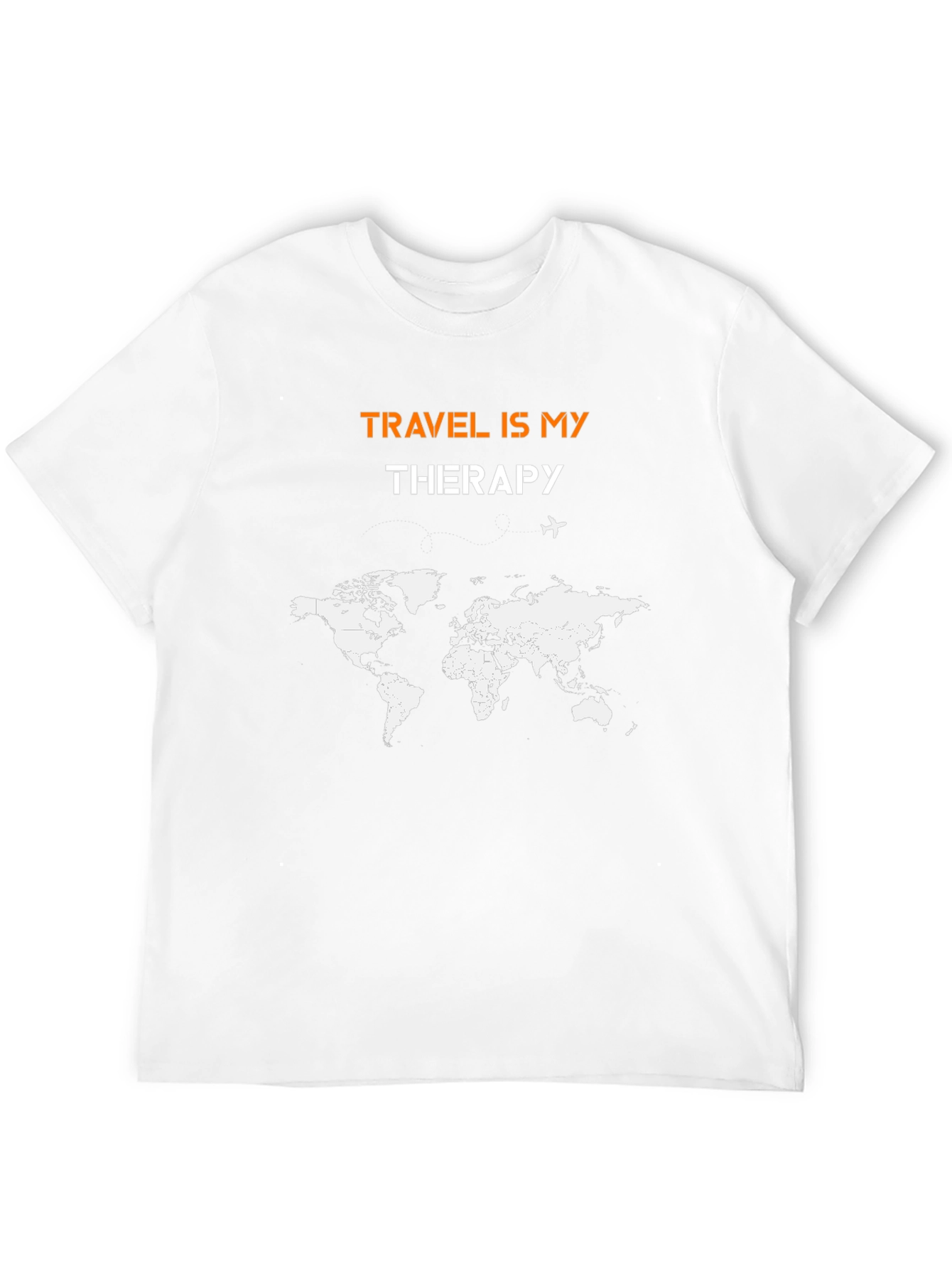 Travel Is My Therapy World Map Graphic Tee
