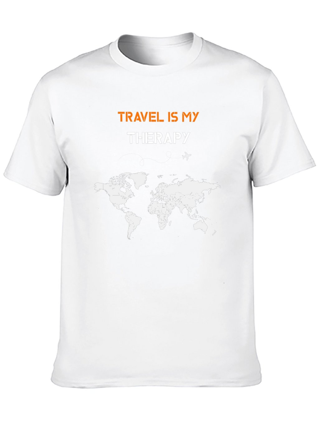 Travel Is My Therapy World Map Graphic Tee