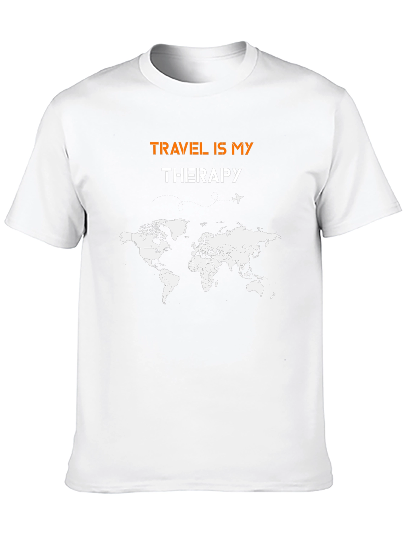 Travel Is My Therapy World Map Graphic Tee
