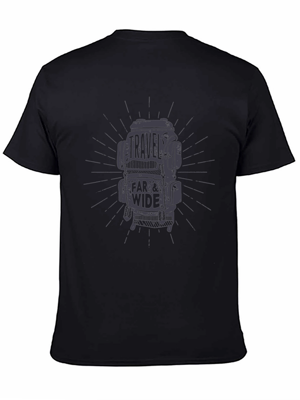 Travel Far & Wide Graphic Tee - Black