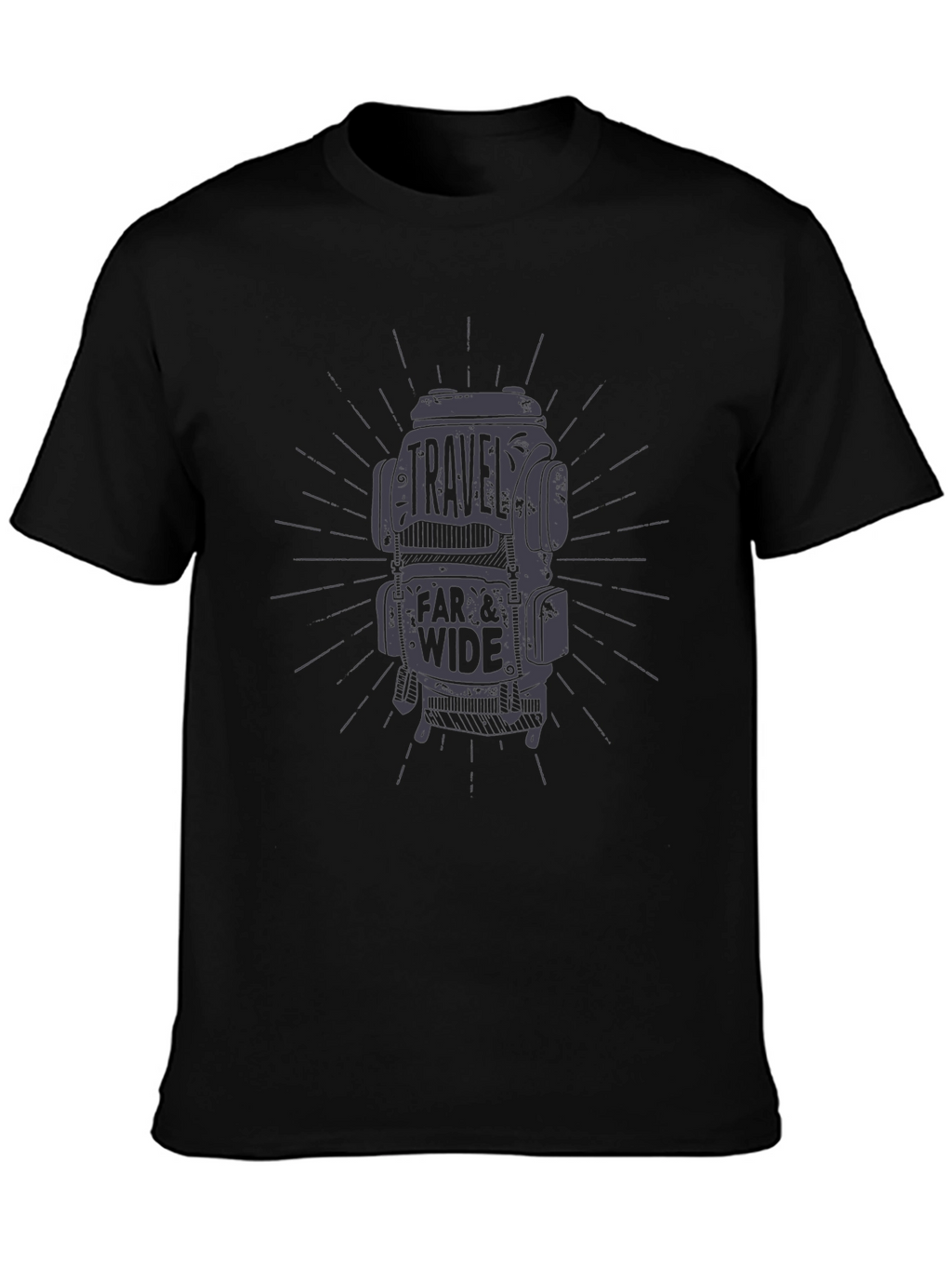 Travel Far & Wide Graphic Tee - Black