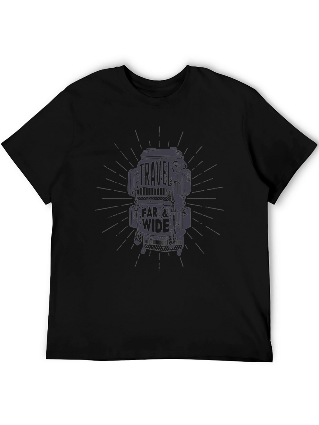 Travel Far & Wide Graphic Tee - Black