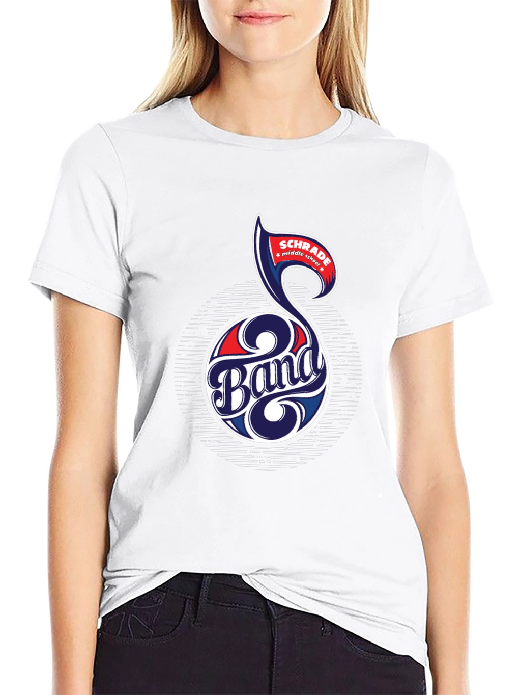 Schrade Middle School Band T-Shirt Music Note