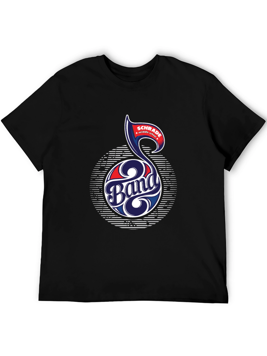 Schrade Middle School Band T-Shirt Music Note