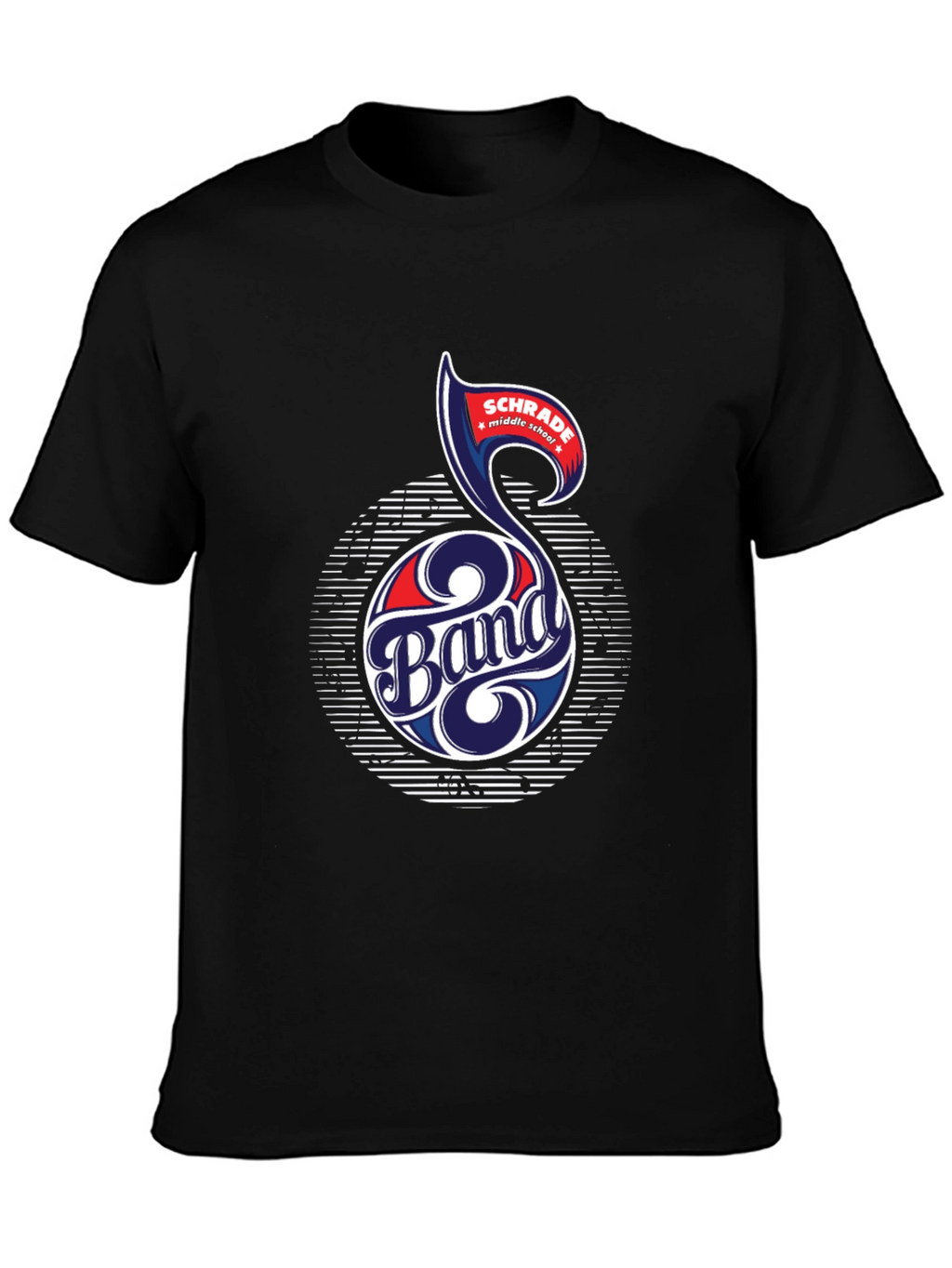 Schrade Middle School Band T-Shirt Music Note