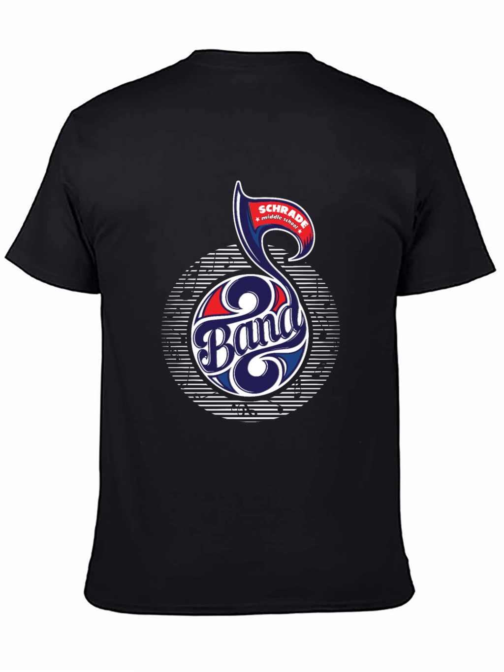 Schrade Middle School Band T-Shirt Music Note