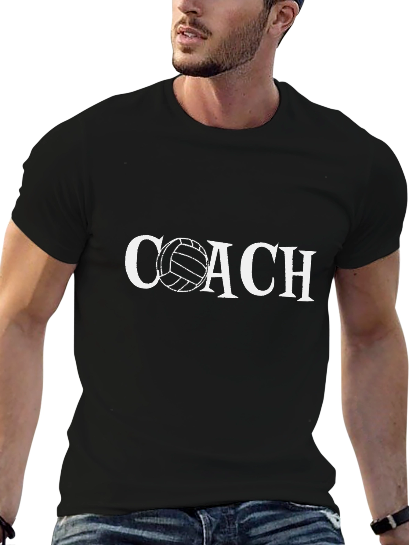 Volleyball Coach T-Shirt - Black