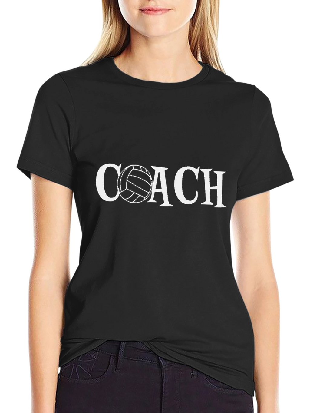 Volleyball Coach T-Shirt - Black