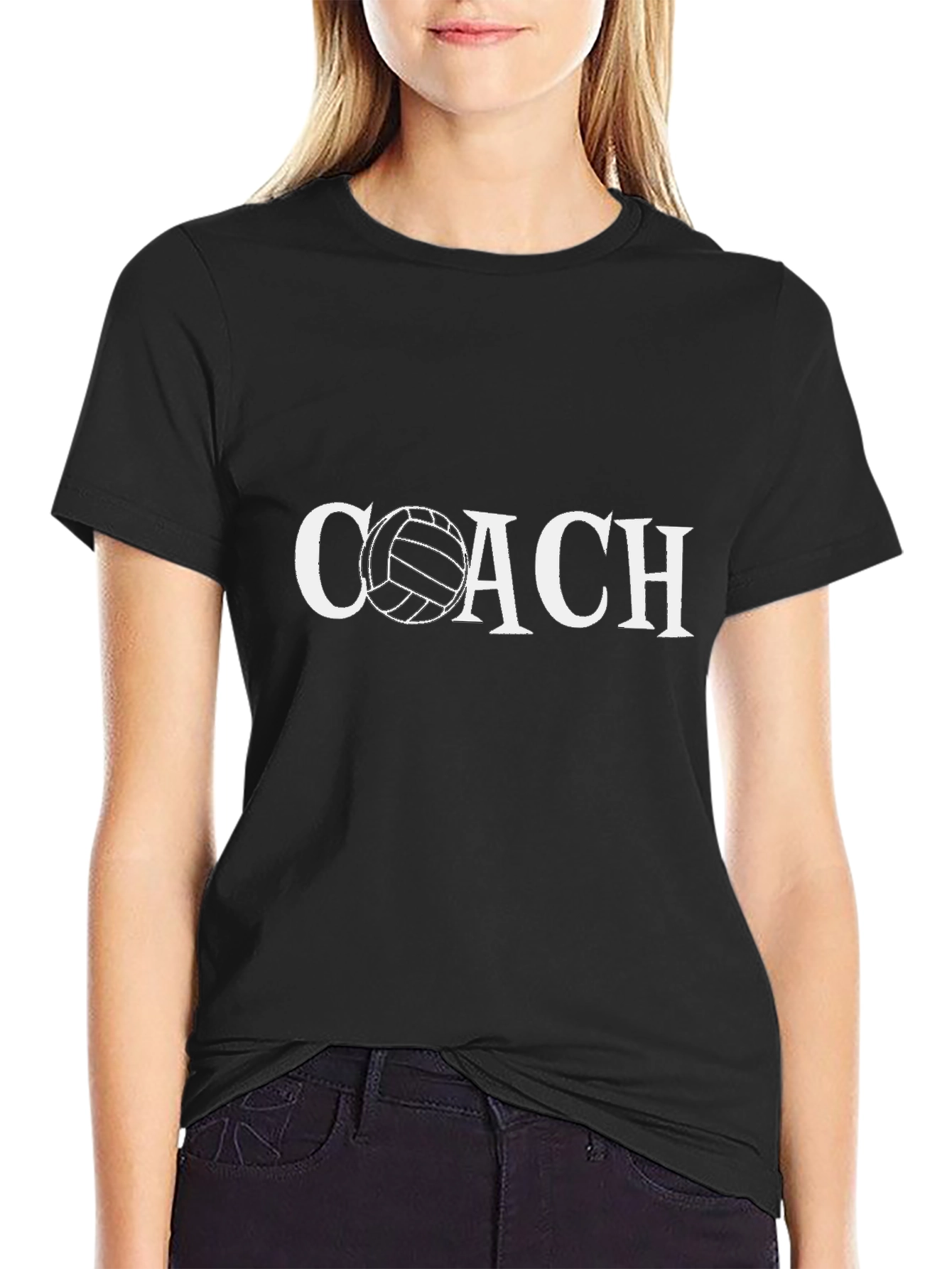 Volleyball Coach T-Shirt - Black