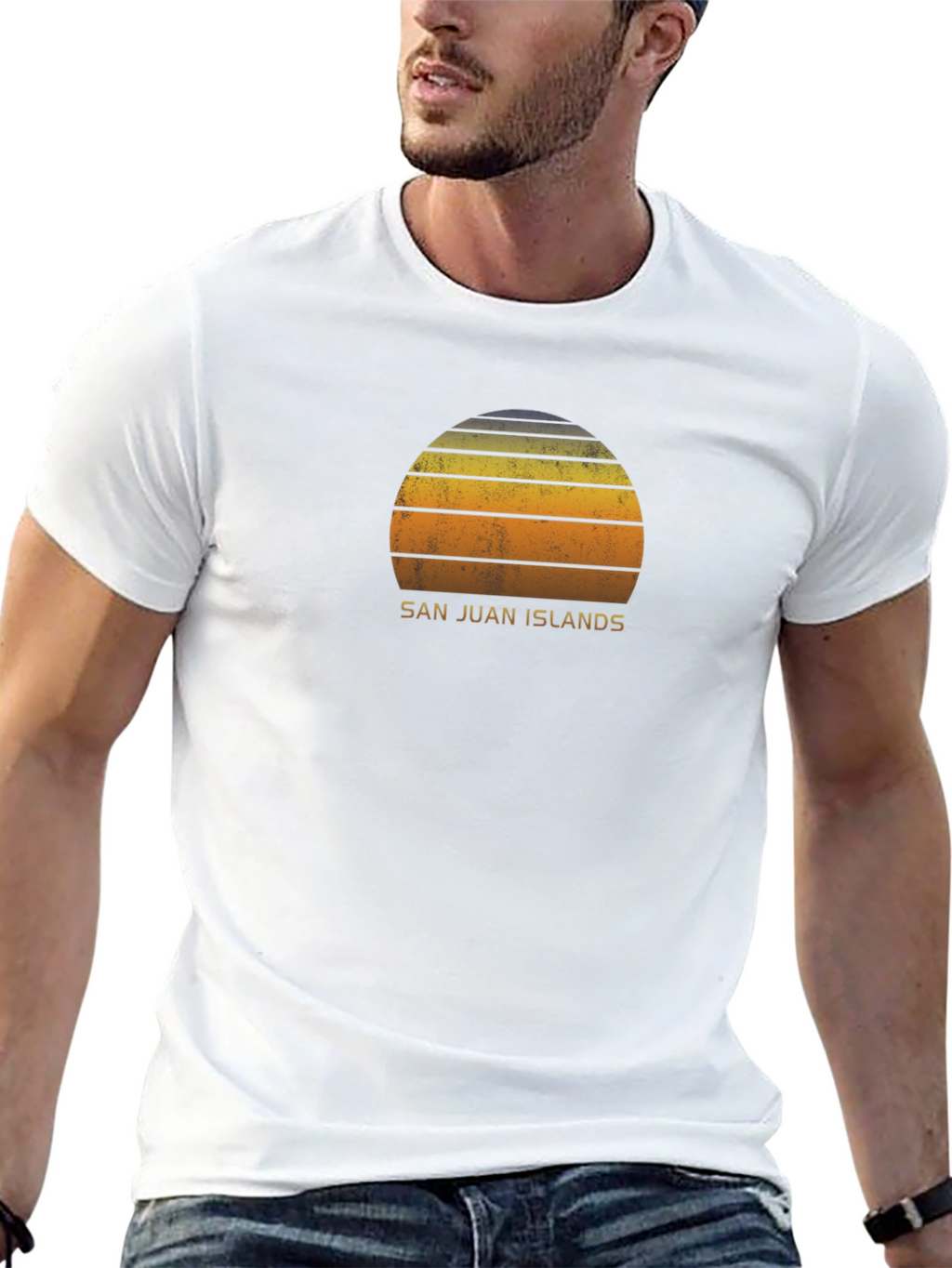 San Juan Islands Retro Sunset Graphic Tee