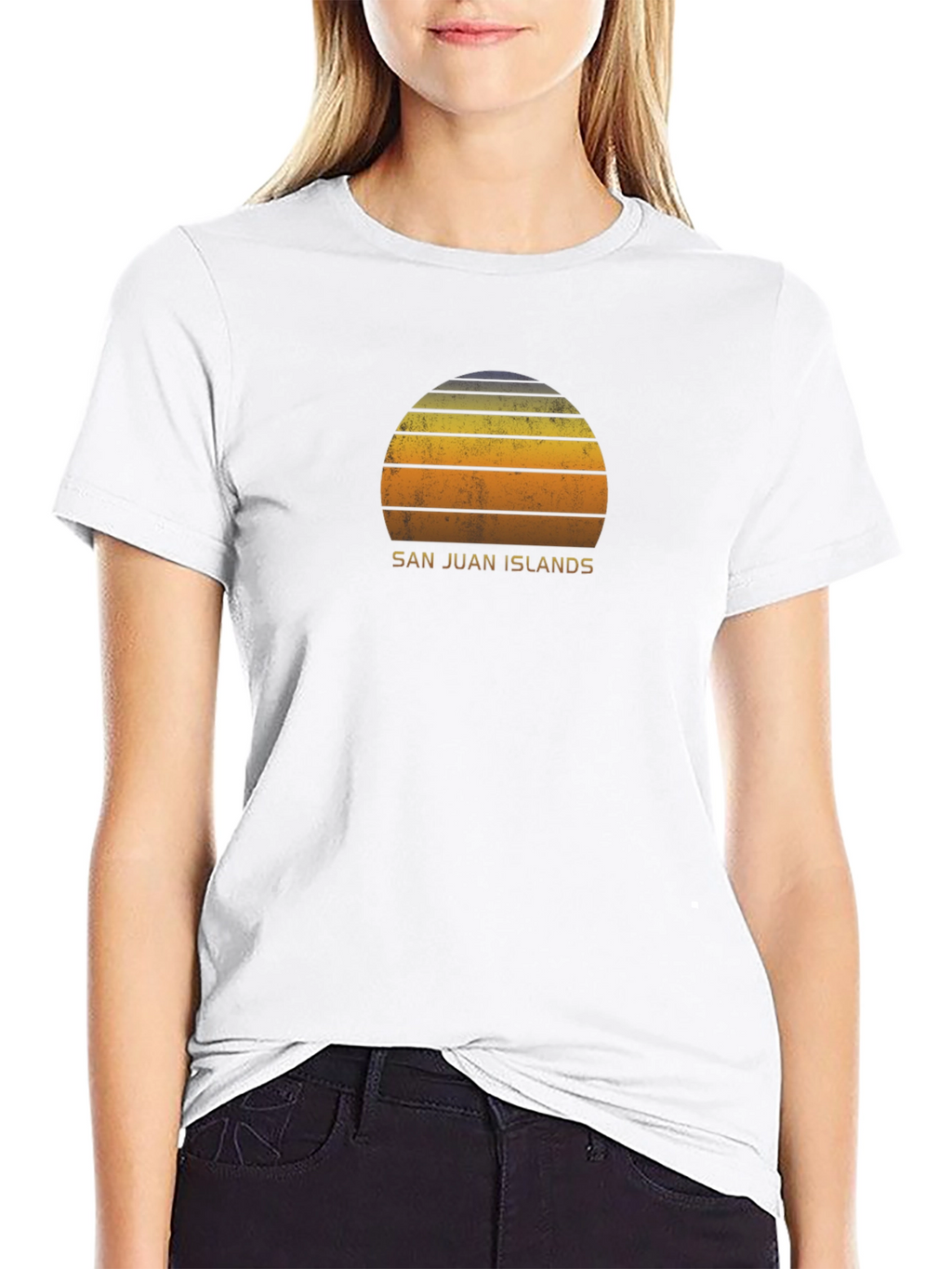 San Juan Islands Retro Sunset Graphic Tee