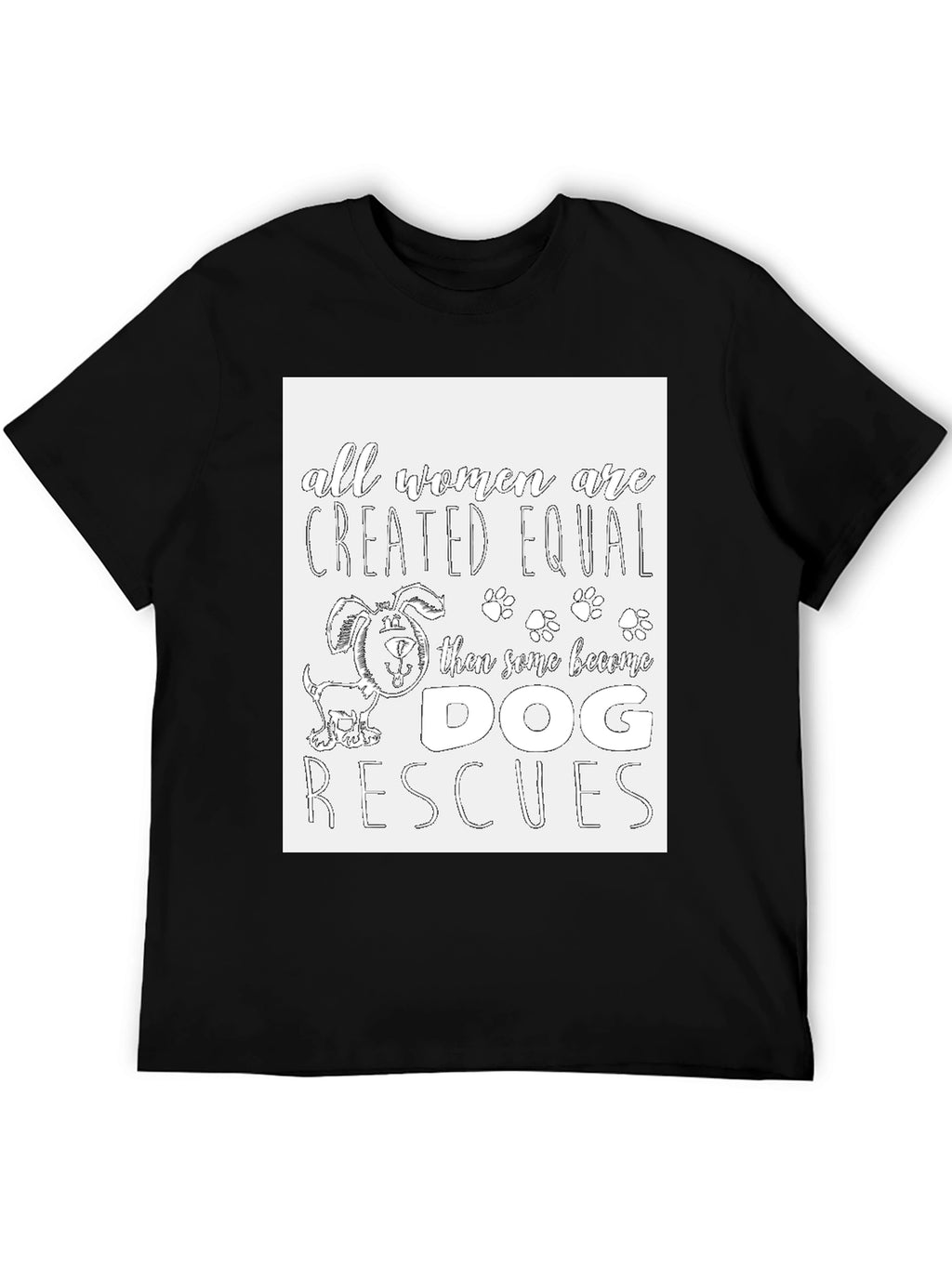 Dog Rescue Womens Graphic T-Shirt
