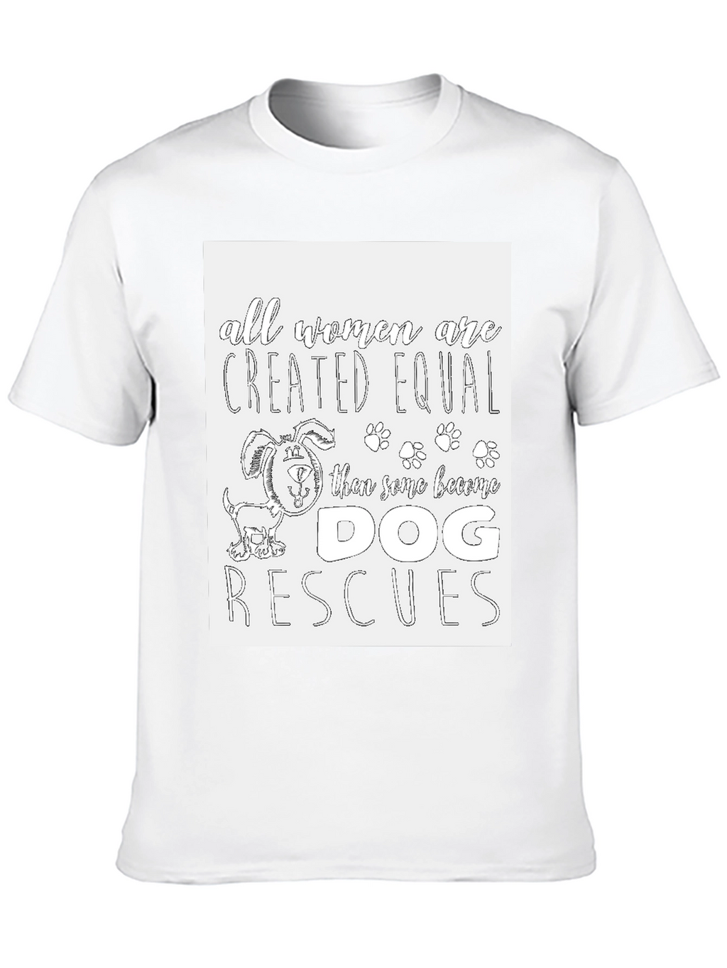 Dog Rescue Womens Graphic T-Shirt