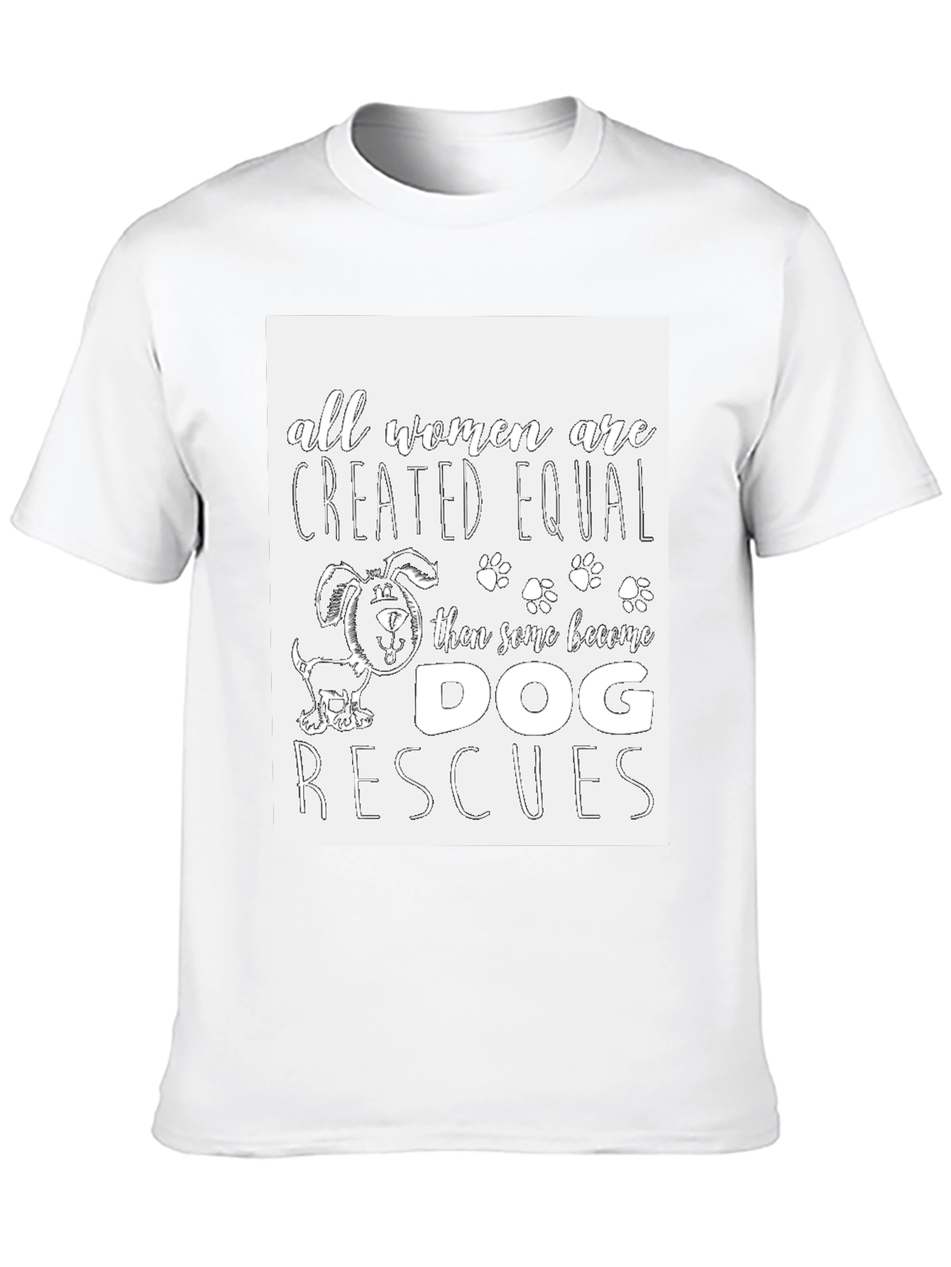 Dog Rescue Womens Graphic T-Shirt
