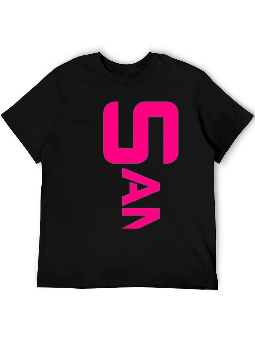 Bold Pink SAA Graphic Black T-Shirt