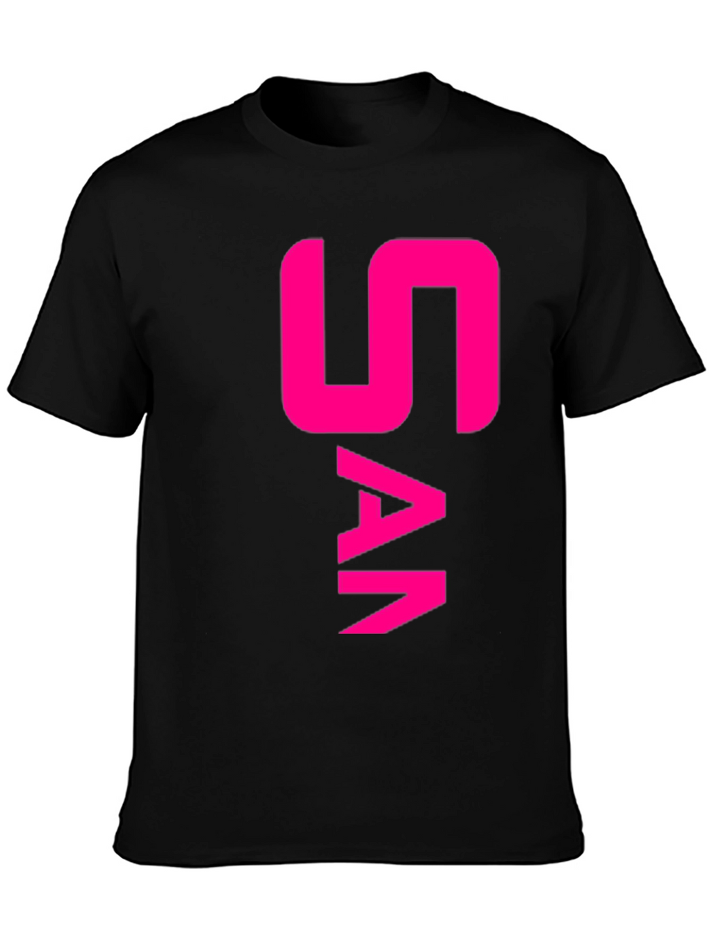 Bold Pink SAA Graphic Black T-Shirt