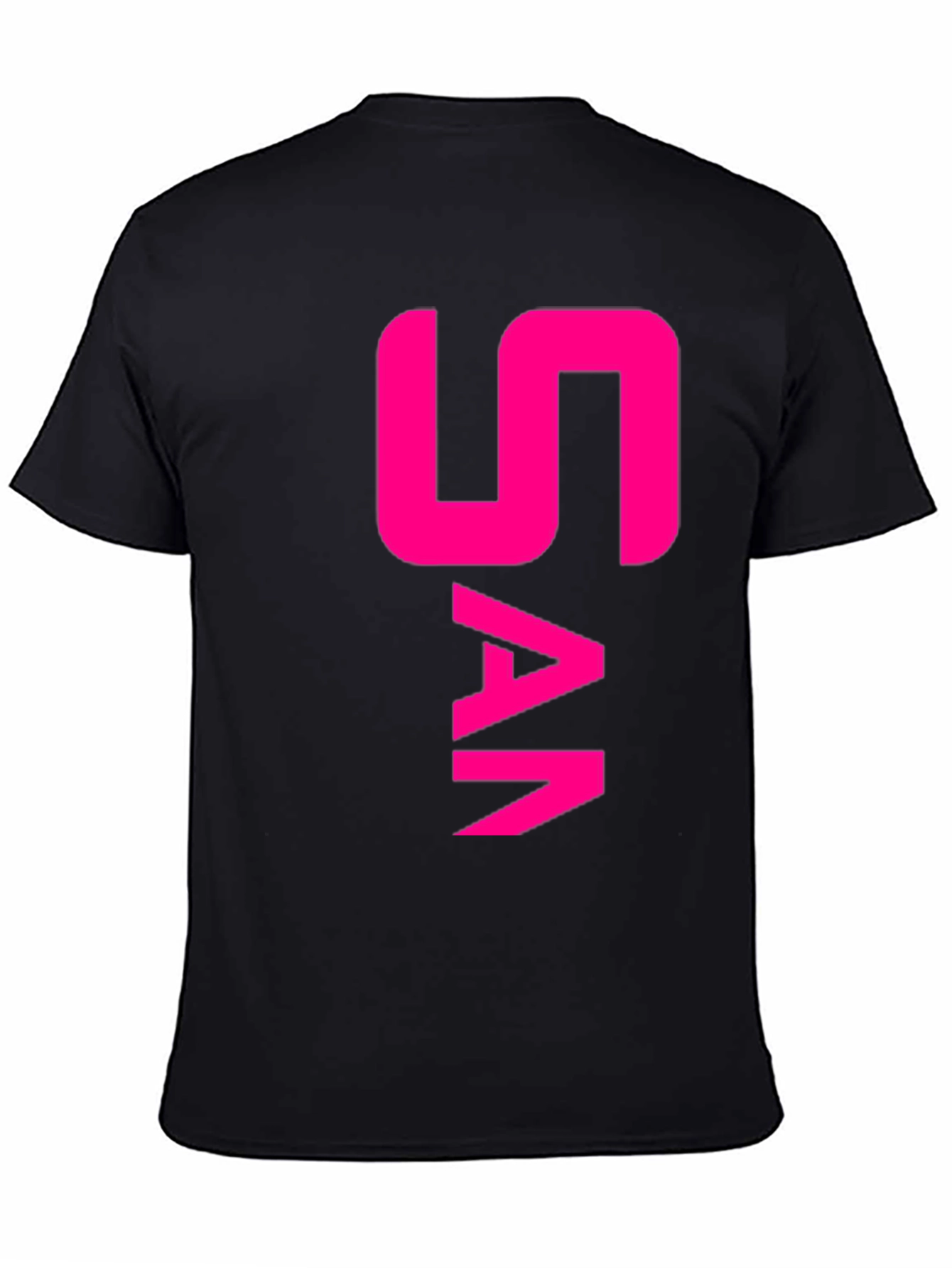 Bold Pink SAA Graphic Black T-Shirt