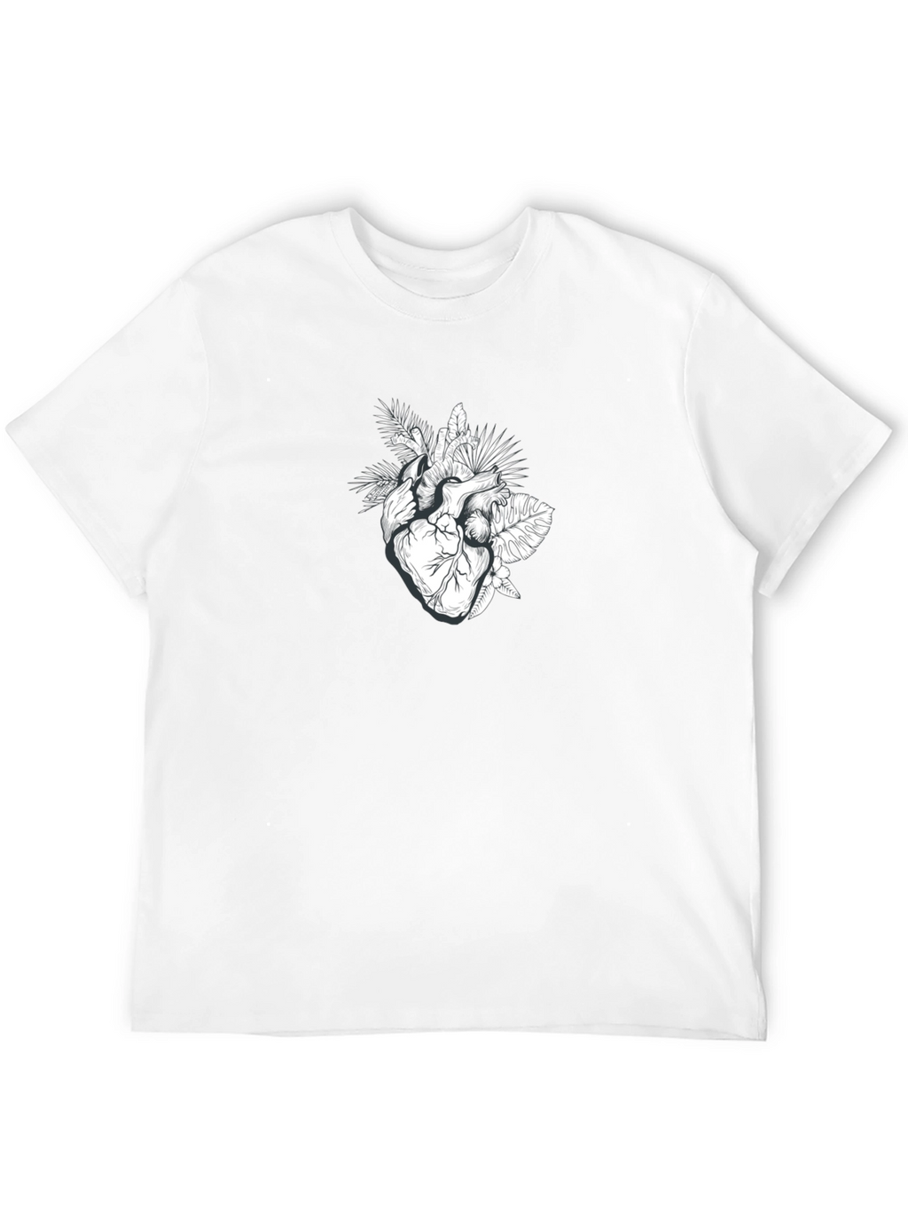 Botanical Heart Graphic Tee - Black