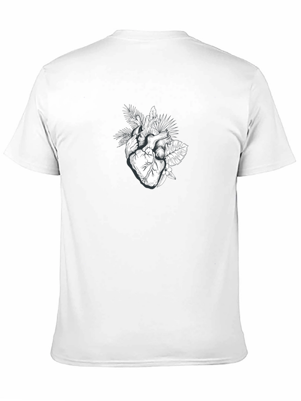 Botanical Heart Graphic Tee - Black