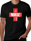 Nurse Word Cloud Black T-Shirt