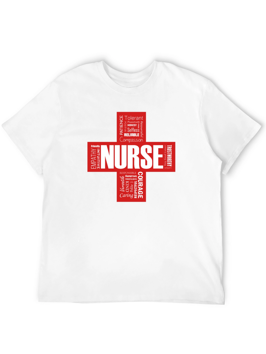 Nurse Word Cloud Black T-Shirt