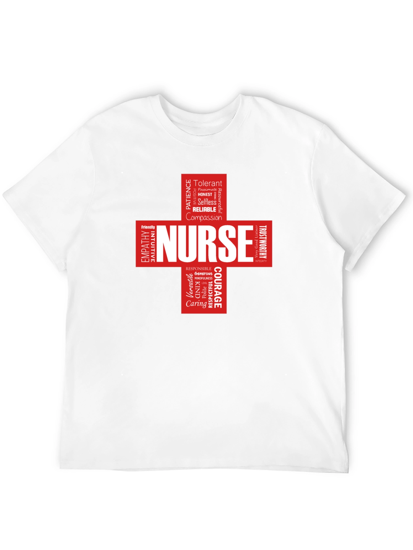 Nurse Word Cloud Black T-Shirt